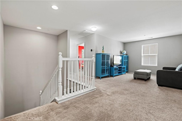 interior space featuring carpet flooring