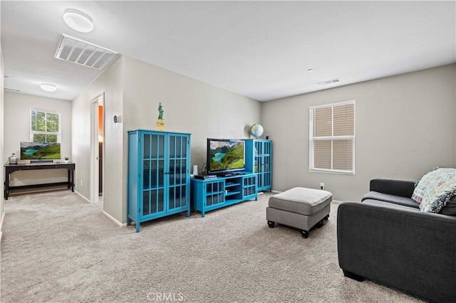 view of carpeted living room