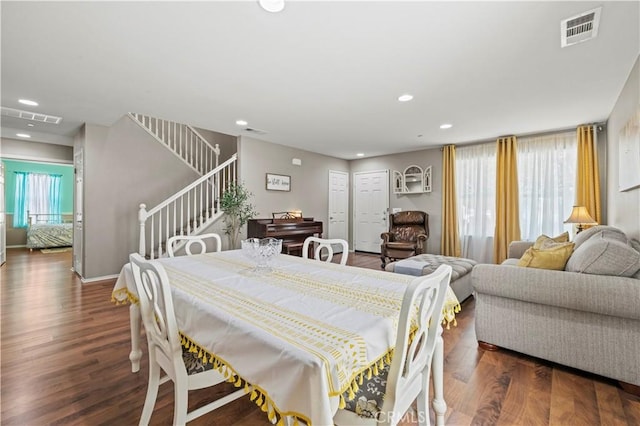 dining room featuring dark hardwood / wood-style floors