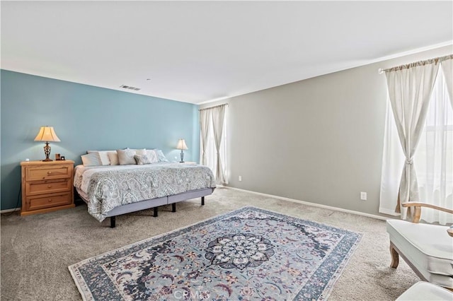 bedroom featuring carpet flooring