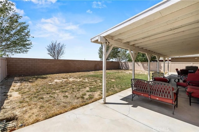 view of patio / terrace with outdoor lounge area