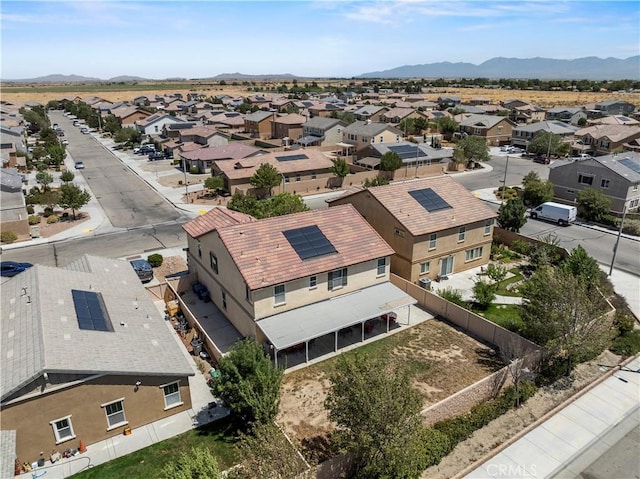 bird's eye view with a mountain view