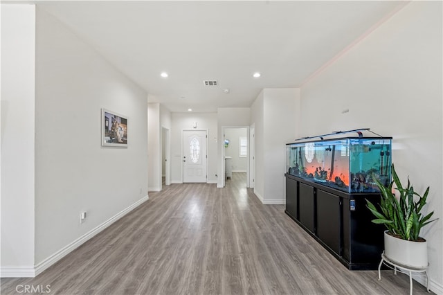 entryway featuring hardwood / wood-style floors