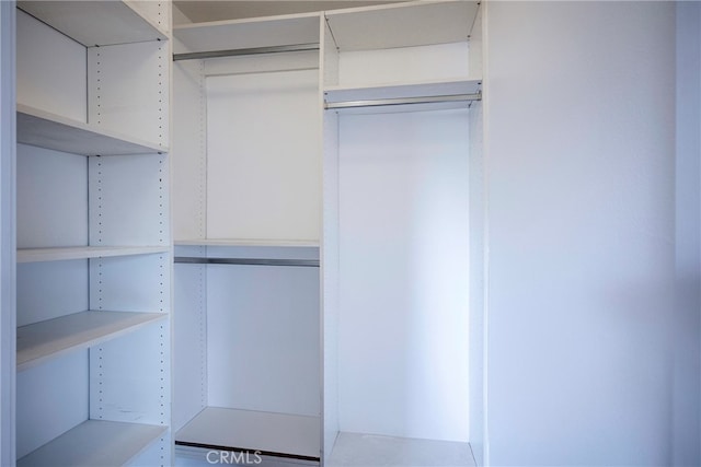 view of walk in closet