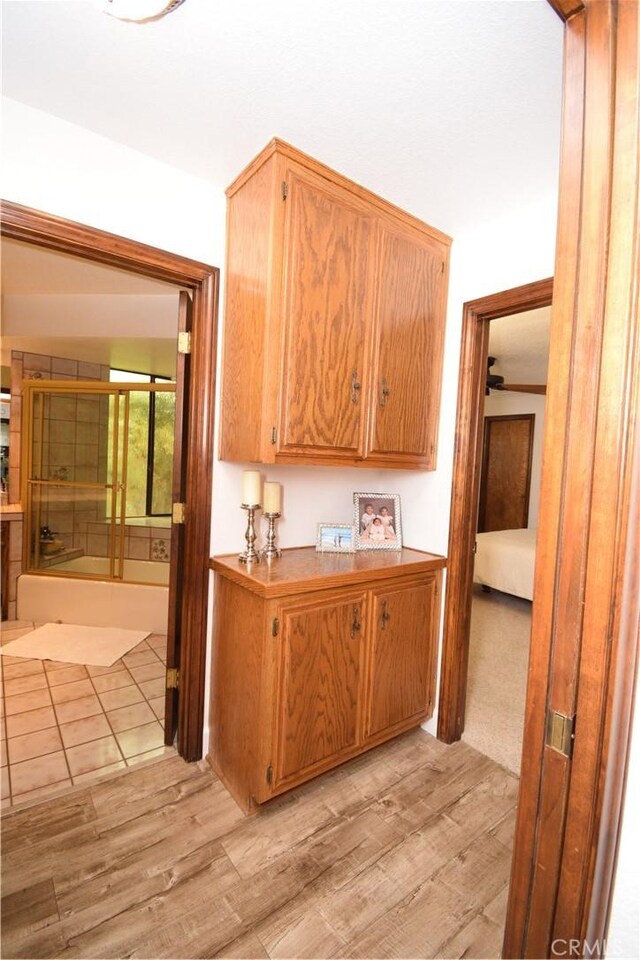 kitchen featuring light hardwood / wood-style floors