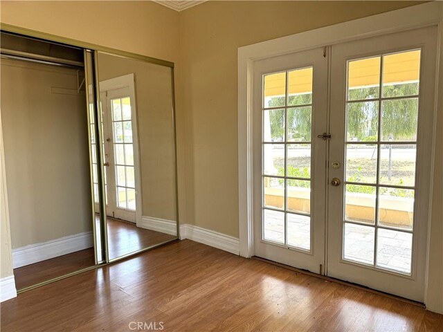 26759 Columbia St, Hemet, CA 92544 - entryway with french doors and wood finished floors