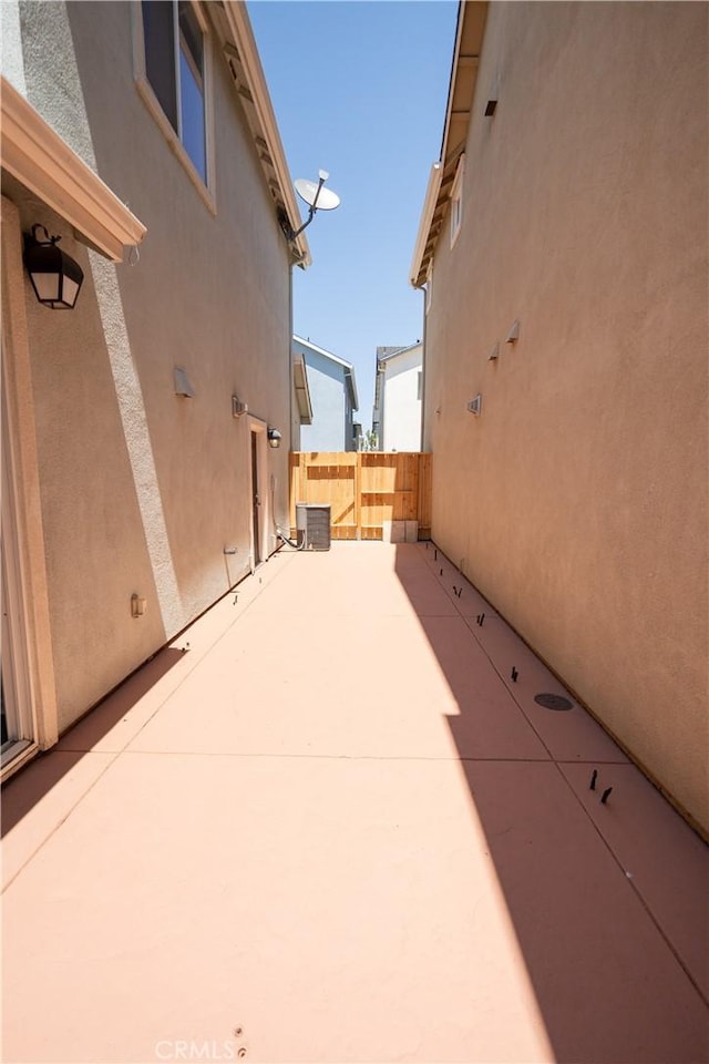 view of patio featuring central air condition unit