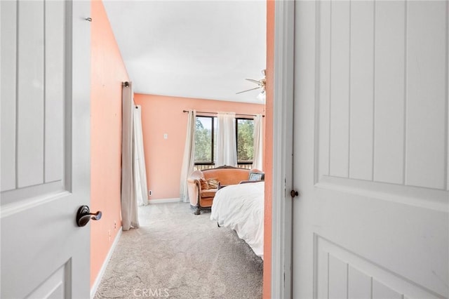 19680 Sugarwood Ct, Hidden Valley Lake, CA 95467 - bedroom featuring carpet flooring, baseboards, and a ceiling fan