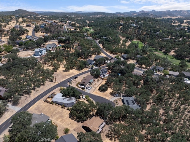 drone / aerial view with a mountain view