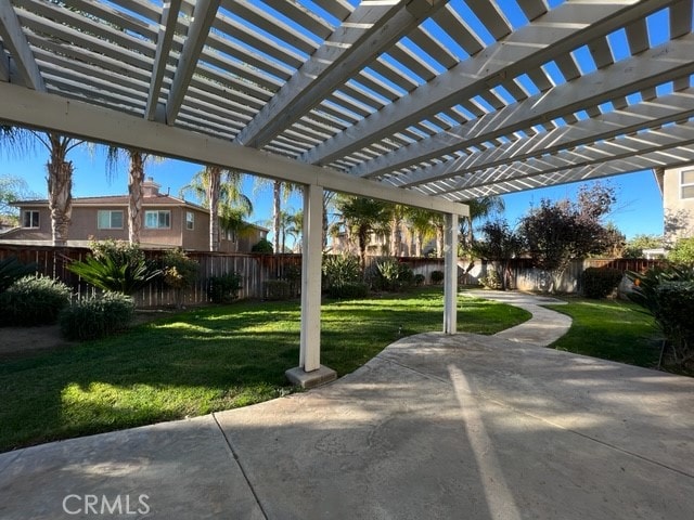 view of patio / terrace with a pergola