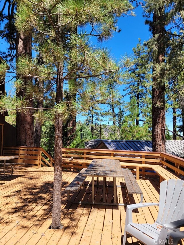 view of wooden deck