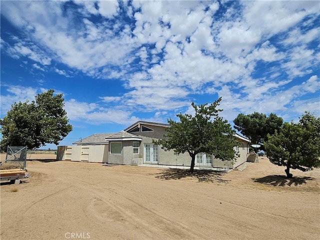 view of front of house with french doors