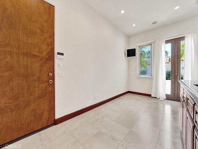 view of tiled foyer