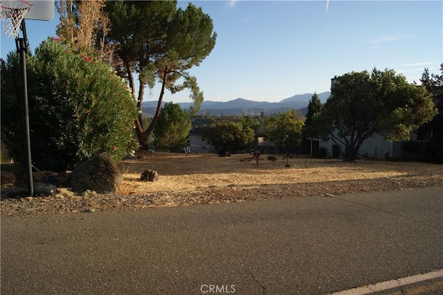 view of road featuring a mountain view