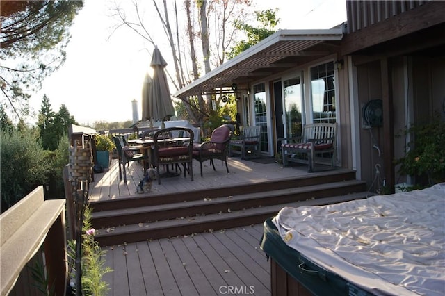 view of wooden terrace