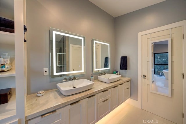 bathroom with vanity