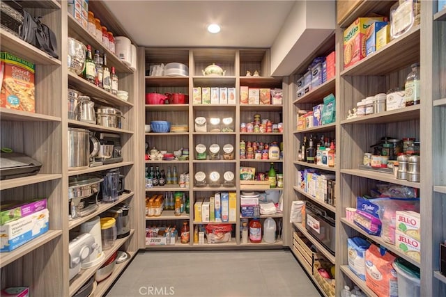 view of pantry