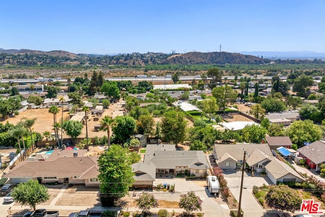 aerial view featuring a mountain view