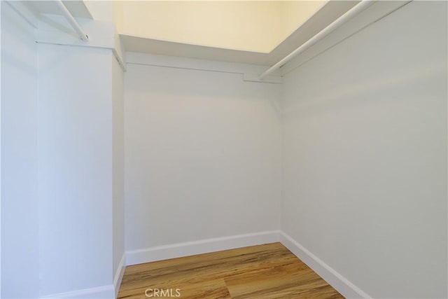 spacious closet featuring hardwood / wood-style flooring