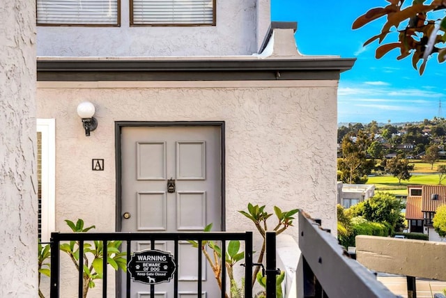 view of doorway to property