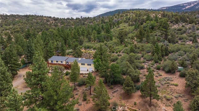 drone / aerial view with a mountain view