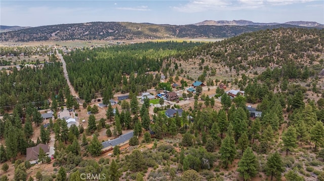 bird's eye view with a mountain view