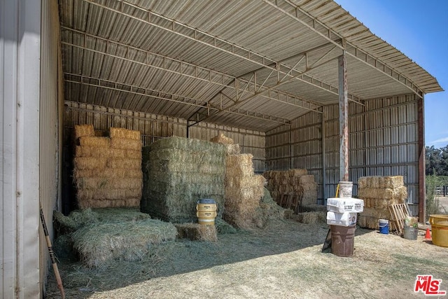 view of storage area