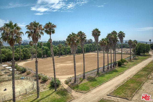 view of community featuring a rural view