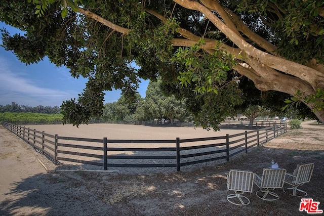 exterior space featuring a rural view