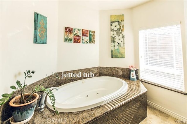 bathroom featuring a bathing tub