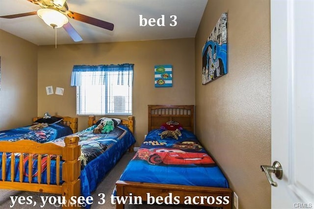 bedroom with ceiling fan