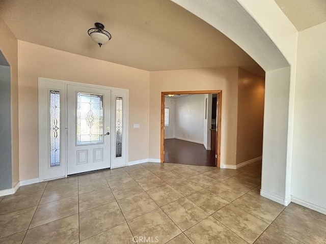 view of tiled entryway