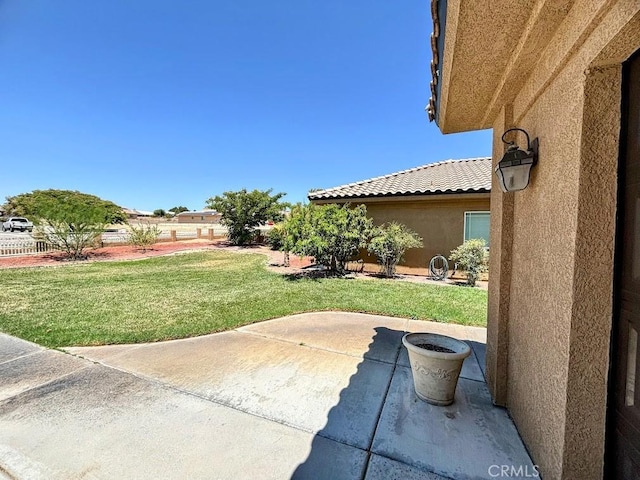 view of yard featuring a patio