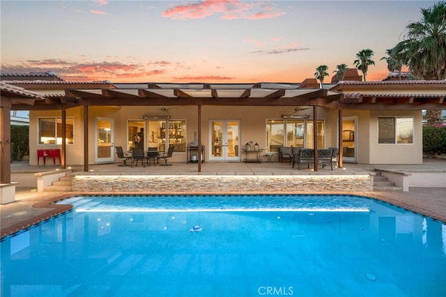 exterior space featuring a patio area and french doors