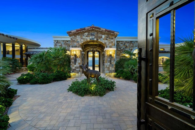 exterior space with french doors