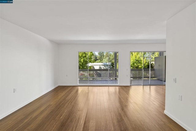 empty room with wood-type flooring