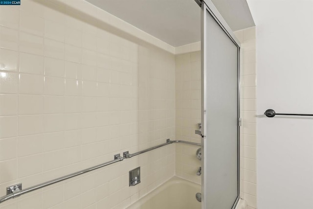 bathroom featuring shower with separate bathtub