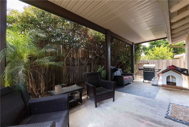 view of patio / terrace featuring area for grilling