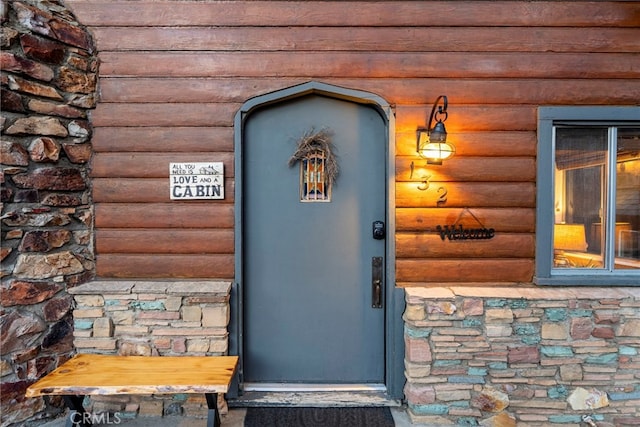 view of doorway to property