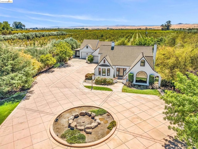 view of front of house with a mountain view