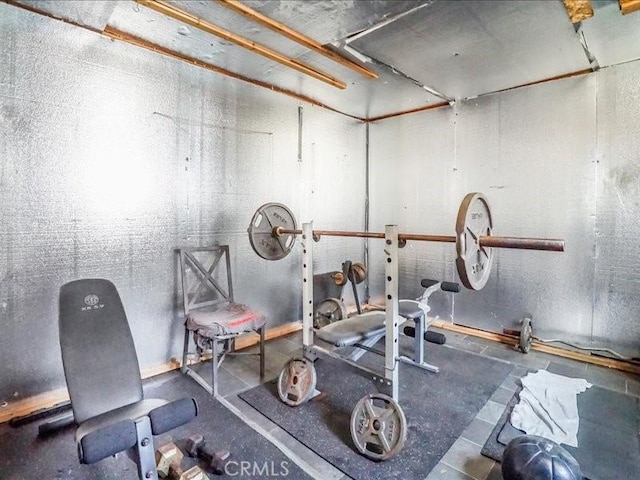 view of workout area