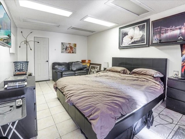 view of tiled bedroom