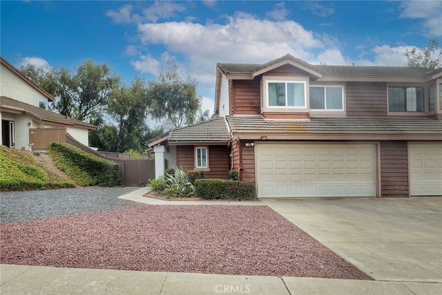 view of front of home featuring a garage