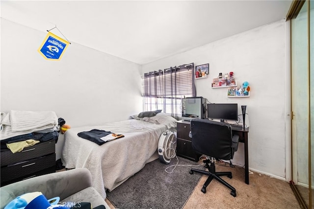 view of carpeted bedroom