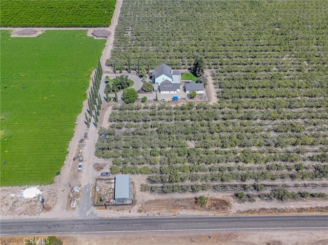 aerial view with a rural view