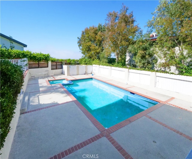 view of pool with a patio