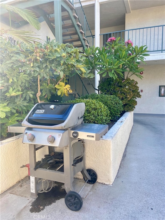 exterior details with concrete flooring