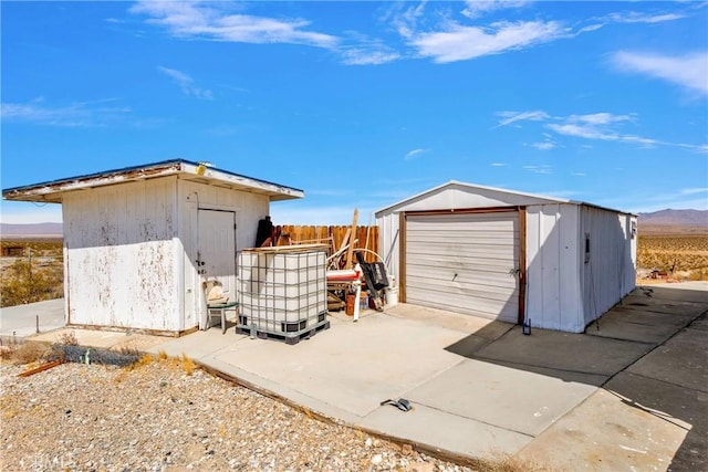 exterior space with a mountain view