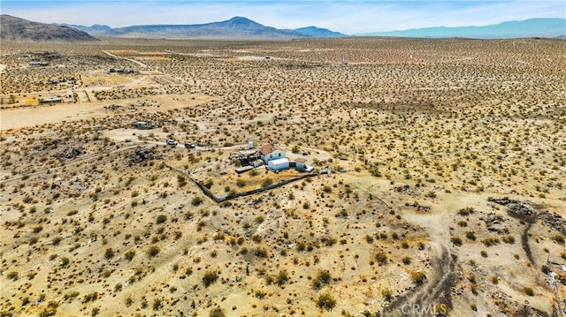 aerial view with a mountain view