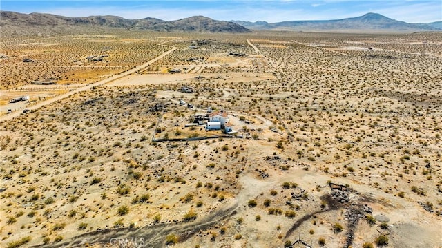 aerial view with a mountain view